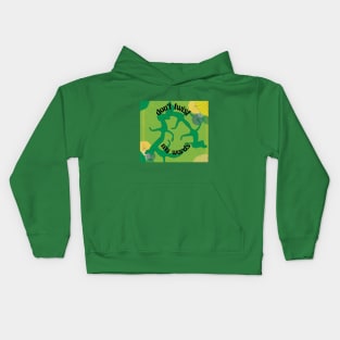 Don't Twist My Words Green Print Kids Hoodie